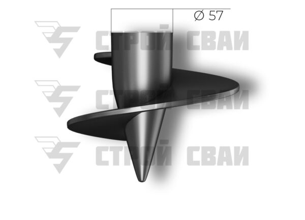 Наконечник винтовой сваи 57 мм