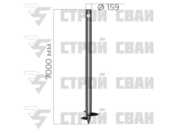 свая винтовая 159х7000 мм