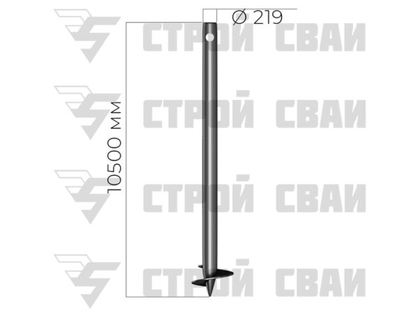 свая винтовая 219х10500 6 мм