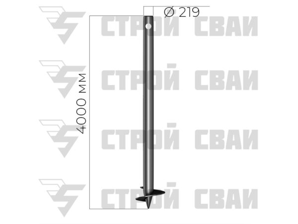 свая винтовая 219х4000 6 мм