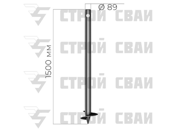 свая винтовая 89х1500 3,5 мм