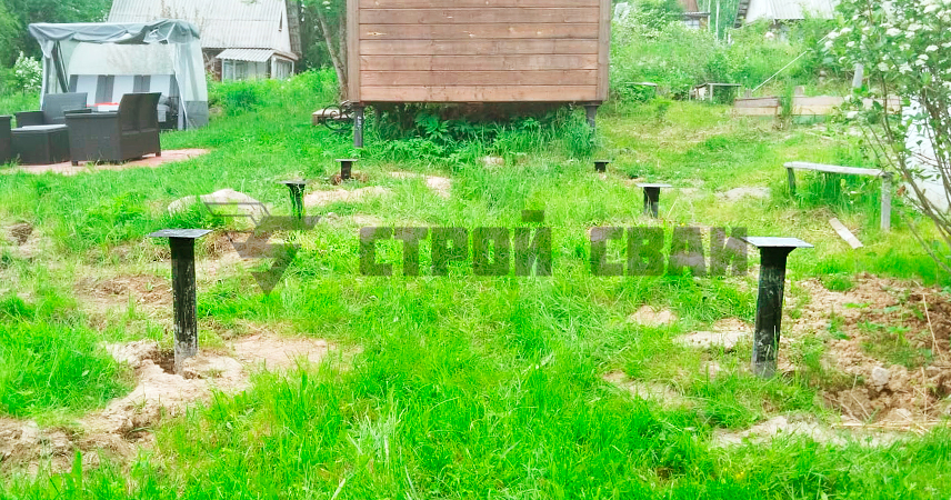 Свайно-винтовой фундамент в СНТ Культура