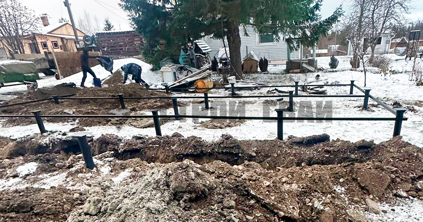 Свайно-винтовой фундамент в СНТ Эфир