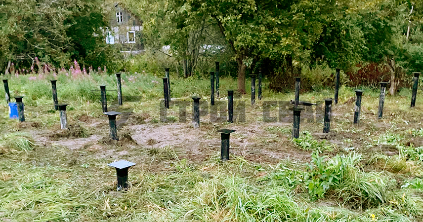 Свайно-винтовой фундамент в микрорайоне Гидрогородок