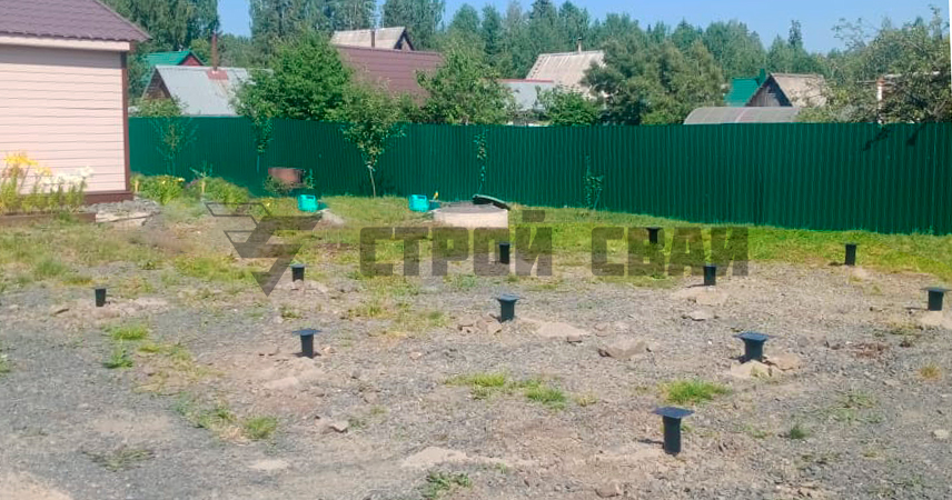 Свайно-винтовой фундамент в СНТ Мотор