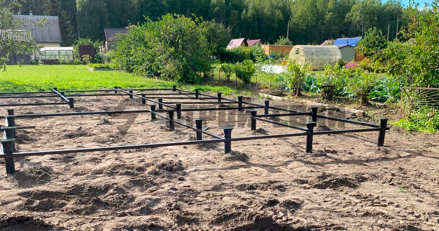 Свайно-винтовой фундамент в СОТ Берёзовый Затон